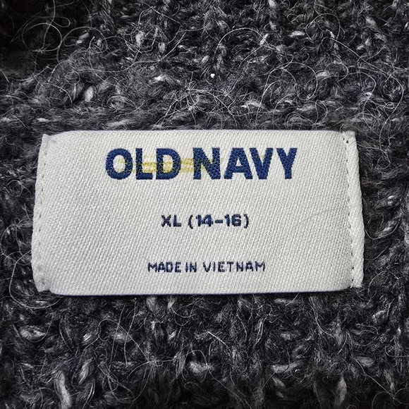 Girl's Youth Old Navy Blue & Gray Ombre Striped Long Sleeve Sweater - Picture 7 of 8